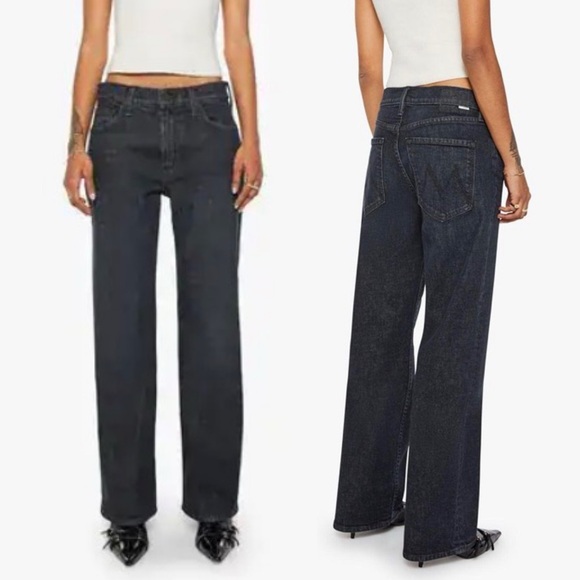 NWT MOTHER Superior Jeans Lil' Mother Lil' Reifler Starry-Eyed Black Size 26
